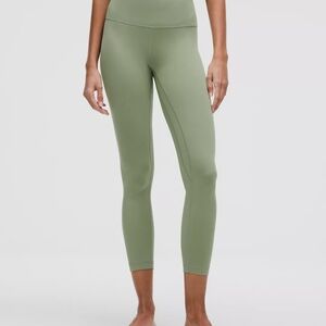 Lululemon NEW Women's Green High-Waisted Leggings Crop 23" Size 6